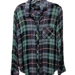 Rails  Hunter Multicolor Lurex Button-Front Shirt Metallic Thread Womens Large Photo 2