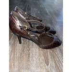 Unisa Women's Brown Leather 3" High Slingback Heels 8M Shoes S-99 Photo 1