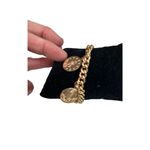 Made in Italy rose gold toned charm bracelet mother Mary and religious charms Pink Photo 5