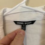 Samuel Dong Women's Small Button Down Pin Tuck White Collar Photo 1