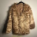 Simplee Apparel  Women's Long Sleeve Fluffy Faux Fur Coat Medium Khaki Photo 0