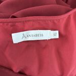 ANRABESS Maxi Dress XL Maroon Sheer Lined Slit‎ Dolman 3/4 Sleeve Elastic Waist Red Photo 11