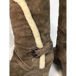 Aquatalia  Women Mid Calf Wedge Leather Winter Boots Sz. 38/8.5 US Brown  EUC Photo 5