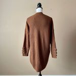 Debut  | Chocolate Brown Knit Open Cardigan Sweater Sz S Photo 4