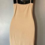 Iris  Tan Lace-Up Mini Dress Photo 5