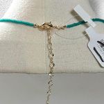 Free People  Freshwater Pearl Bolo Necklace Teal Green Bohemian Beach Dainty NWT Photo 8