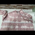 ZARA Nwt  women Tie Dye cotton Button Down Long-Sleeve Shirt M Photo 8