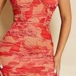 Pink Bodycon Bustier Midi Dress Photo 0
