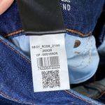 Mott & Bow Dark Wash Ridge Raw Hem Mid Rise Slim Boyfriend Jeans Size 26 Blue Photo 6