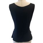 Armani Collezioni Armani black stretch sleeveless top, ladies 10 gathered drape belt detail knit Photo 10