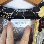Current Project Black Floral Choker Cut Out Faux Wrap Fitted Top Size Small Photo 4