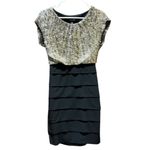 Enfocus Studio  Party Dress Metallic Top Tiered Skirt Cocktail‎ Size 8 Photo 1