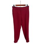 White House | Black Market WHBM Deep Red Loose Casual Jogger Ankle Pants Size 6 Photo 1