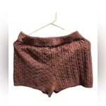 Pink Rose Cable Knit Sweater and sweat shorts in Mauve Photo 2