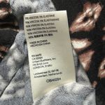 Free People Shayla Ruched Print Jumpsuit Wide Leg Long Sleeve Black Pink XS Photo 8