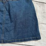 Almost Famous  Button Front Dark Wash Size 7 Denim Skirt Photo 10