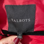 Talbots  Women Glossy Red Chevron Quilted Down Filled Puffer Vest Size S Photo 4