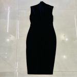 Nookie MANHATTAN HIGH NECK BLACK CUT OUT MIDI BODYCON DRESS SUPER SEXY RARE Photo 6