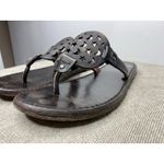 FREEBIRD by Steven  Vallarta Black Leather Thong Sandals Women's 10 Star Moon Photo 2