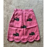 CJ Laing 100% linen pink alligator palm tree Skirt Size 2 Pink Photo 1