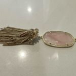 Kendra Scott Rayne Long Pink Quartz and Gold Tassel Necklace Photo 4