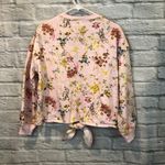 Cinq à Sept Cinq A Sept Sz Small Parker Sakura Floral Tie-Dye Pullover Sweatshirt Knot Front Photo 8