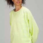 Lululemon Perfectly Oversized Crewneck Sweatshirt Neon Green Women’s 6 Photo 0
