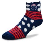 Nba NWT Washington Wizards Basketball Navy & Red Homegator Fuzzy Socks Photo 0