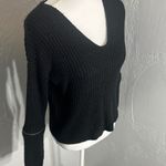 Poof! Classic Black V-Neck Sweater Photo 3
