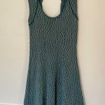 Silence + Noise  Teal Textured Knit Mini Dress Sleeveless Cutout St Patrick’s Day Photo 1