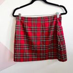 Forever 21 Red Plaid Buckle Mini Skirt Punk Y2K Schoolgirl Grunge Indie Sleaze‎ Medium Photo 1