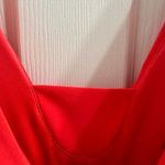 Night Way Bright Coral Gathered Stretch Cowl Neck Formal Maxi Dress 8 Draped Orange Photo 5