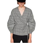 ZARA  Checked Wrap Blouse Photo 0