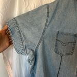 Harley Davidson RARE Harley-Davidson Women's M Denim Jean Short Sleeve Button Down Collar Shirt Photo 2