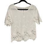 Allison Collection New York Cotton Embroidered Blouse, Sz M Size M Photo 2