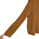 Nili Lotan Jodelle Cable Knit Sweater Cashmere sz Medium Long Sleeves Crew Neck Brown Photo 6