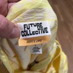 Future Collection Jenny K Lopez Yellow Floral Printed Maxi Dress NWT Size 6 White Photo 2