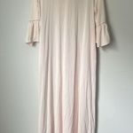 Vtg ShadowLine Pink Embroidered Lace Bell Sleeves 3/4 Nightgown Med 🕶️ Photo 5