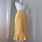 Le Suit Vintage ‘00s  Yellow Textured Pencil Midi Skirt Photo 1