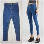 Topshop Moto Medium Wash Joni Skinny High Waist Denim Jeans Tall W34 L36 XL Photo 1