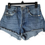 AGOLDE  Shorts Women 24 Blue Denim Parker Distressed Cutoff Jean Streetwear‎ Photo 0