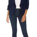 Urban Coco NWT Womens  Navy Ruched Sleeve Lightweight Thin Chiffon Blazer - Sz XL Photo 0