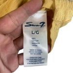 Seven 7 Yellow Short Sleeve Cotton Crew Neck Casual T-Shirt Women Sz L Photo 5