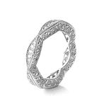 Boutique Women's Gold-Plated-925 Eternity Simulated Diamond Engagement Band Ring Sz 9 Photo 8