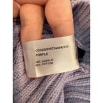 Cider  Women’s Top Size M Purple Crop Knitted Embroidered Floral Cable Knit Y2K‎ Photo 4