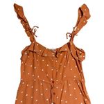 For Love & Lemons Copper Natalia Polka Dot Ruffle Midi Dress Women’s M Photo 2