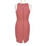 Ann Taylor  Coral Pink Patterned Sleeveless Sheath Dress Size 6 Photo 7