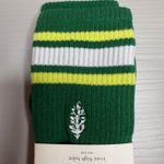 Free People knee high socks ribbed embroidered buti logo striped Photo 1