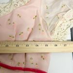 Lorrie Deb Vintage Union Made Cottagecore Coquette Floral Lace Dress Size 9 10 Pink Photo 11