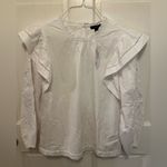 J.Crew NWT Embroidered flutter-sleeve shirt in cotton poplin small Photo 1